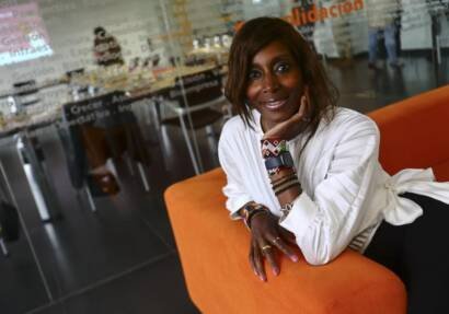 Bisila Bokoko, en el Centro Europeo de Empresas e Innovación (CEEI), en Llanera. FOTOS: PABLO LOREZANA
